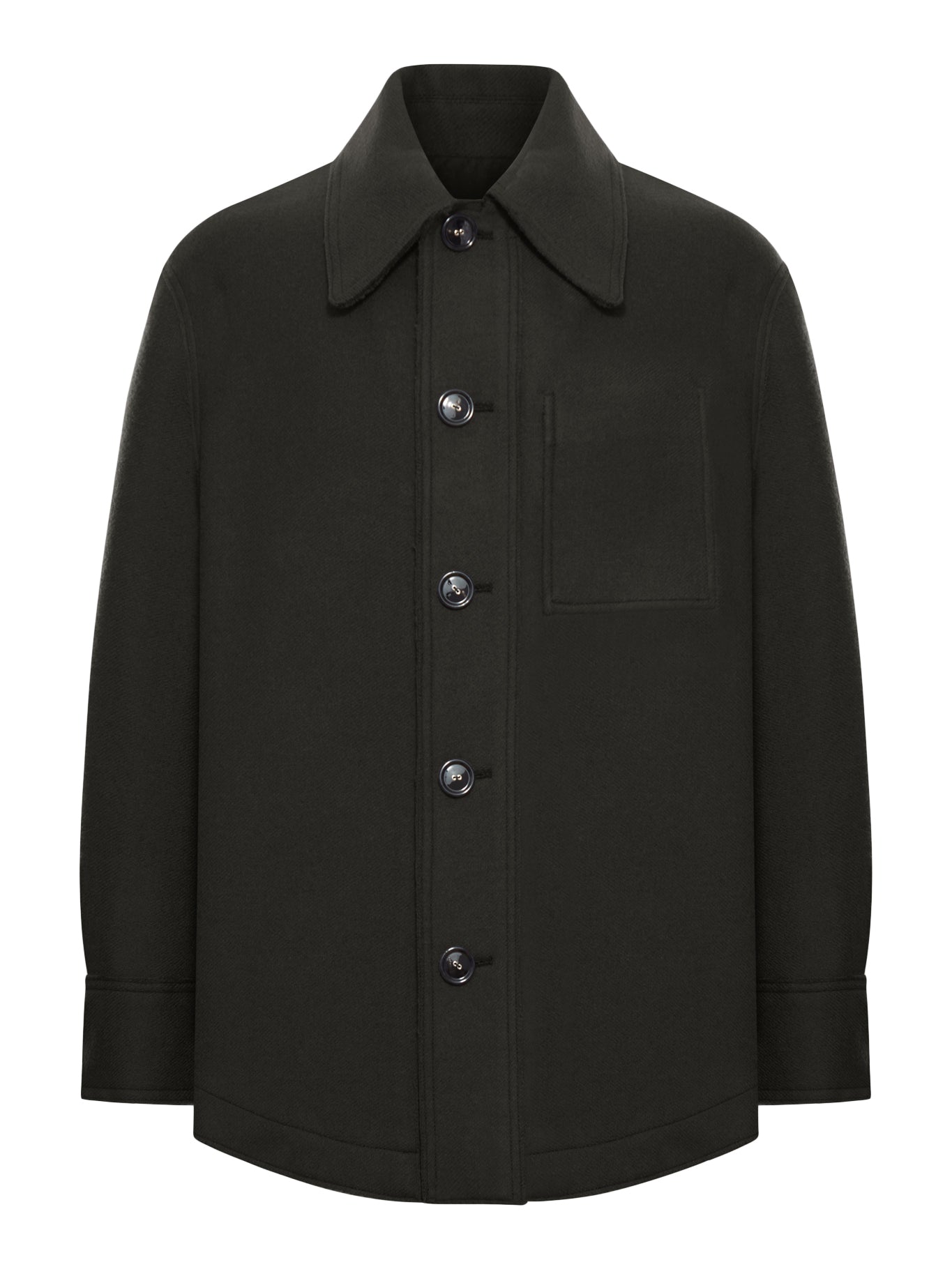 WOOL GABARDINE OVERSHIRT
