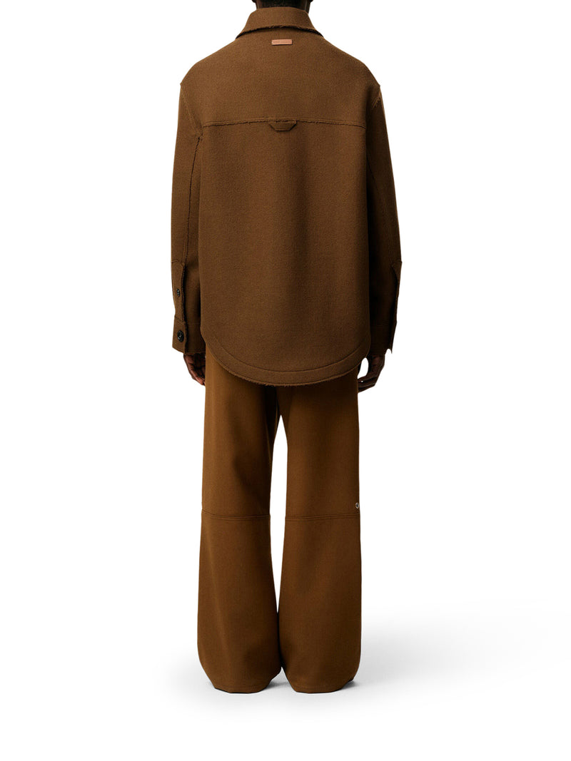 WOOL GABARDINE OVERSHIRT