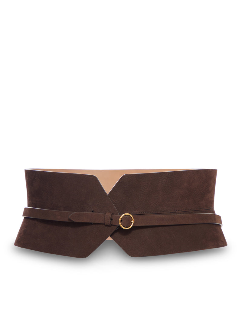 WIDE PANEL LEATHER BELT