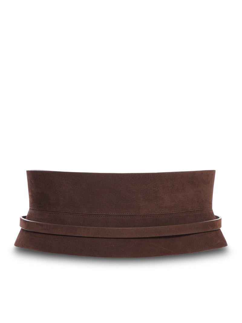 WIDE PANEL LEATHER BELT