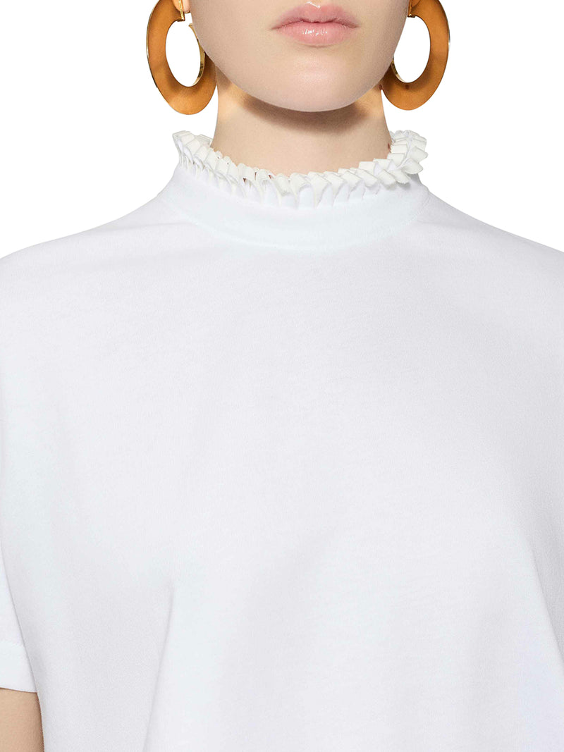 CROPPED COTTON JERSEY T-SHIRT