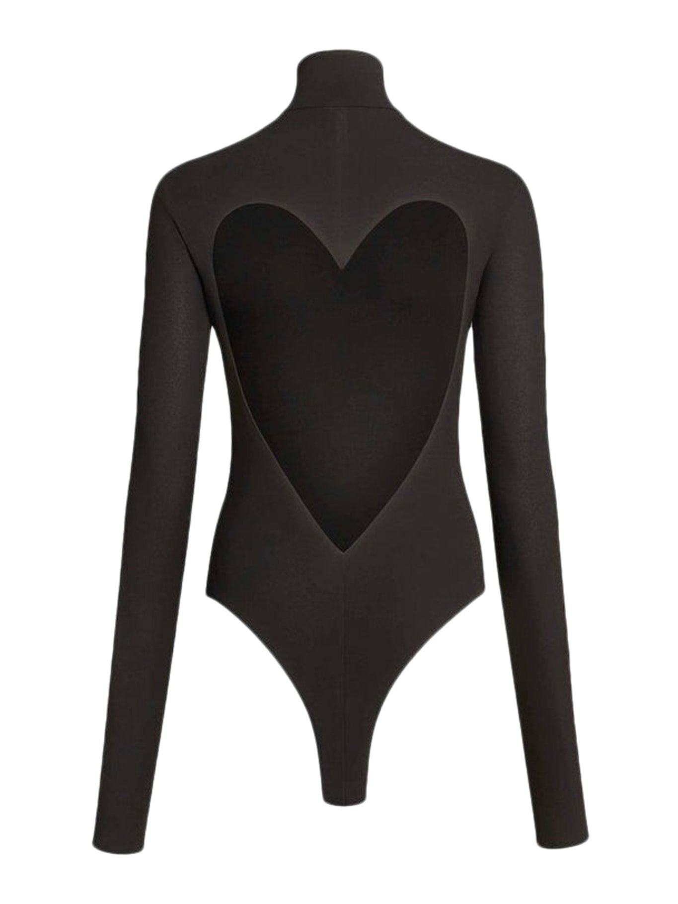 HEART JERSEY BODYSUIT WITH HEART-SHAPED BACK NECKLINE