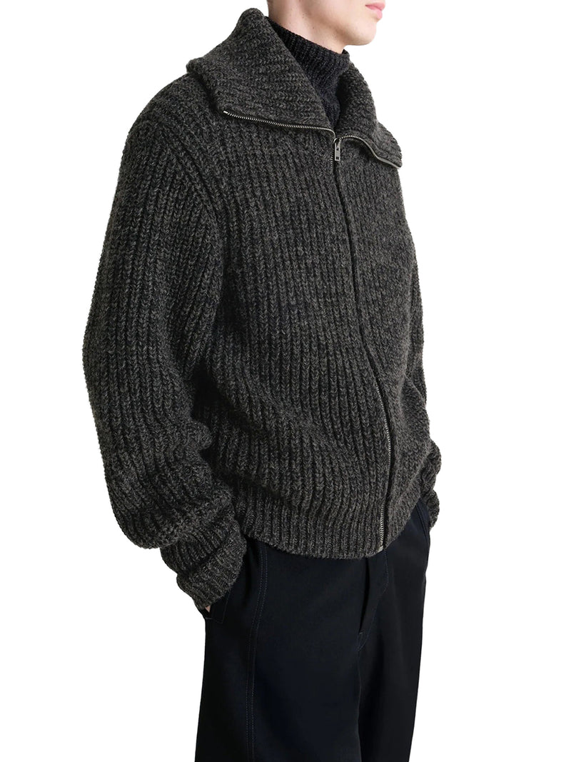 ALPACA ZIP-UP CARDIGAN