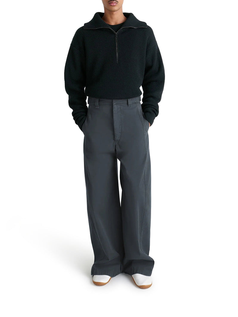 WOOL SWEATER WITH ZIP