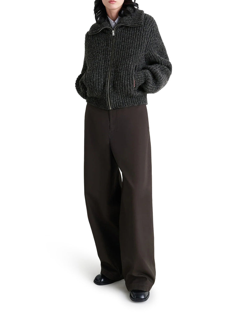 ALPACA ZIP-UP CARDIGAN