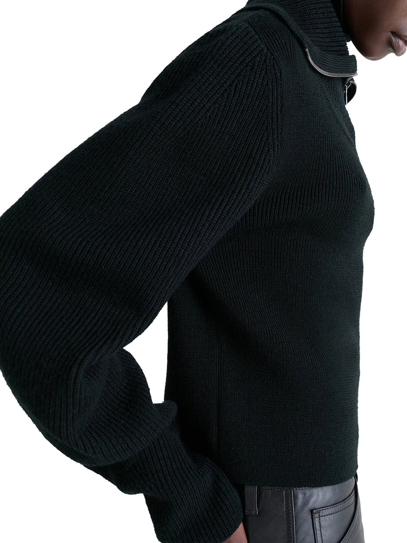 WOOL ZIP-UP SWEATER