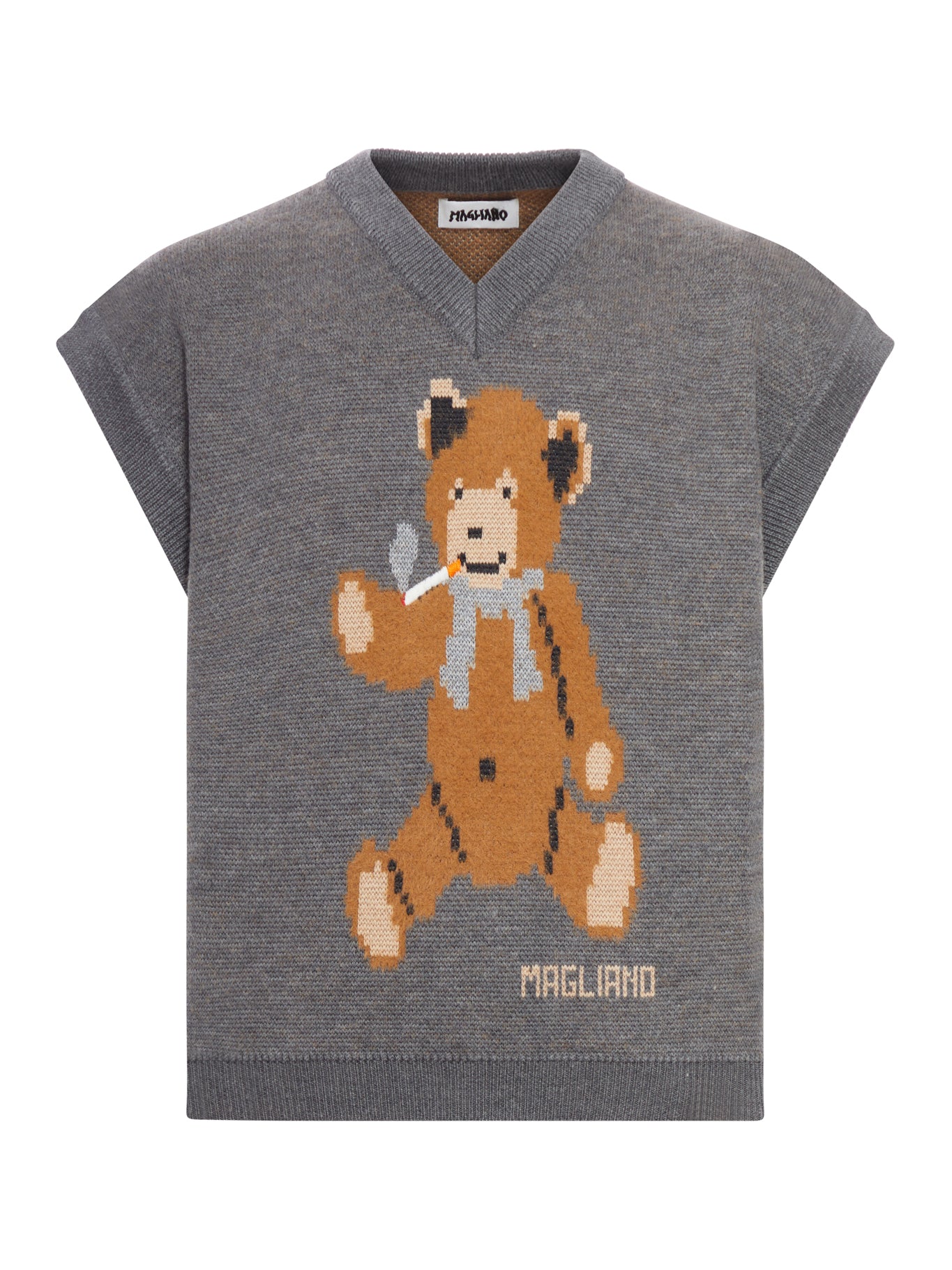 WOOL VEST WITH PRINT