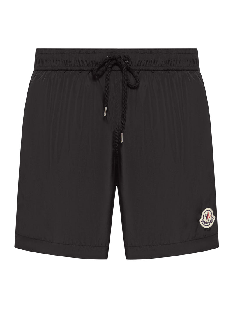 SWIM SHORTS WITH LOGO PATCH