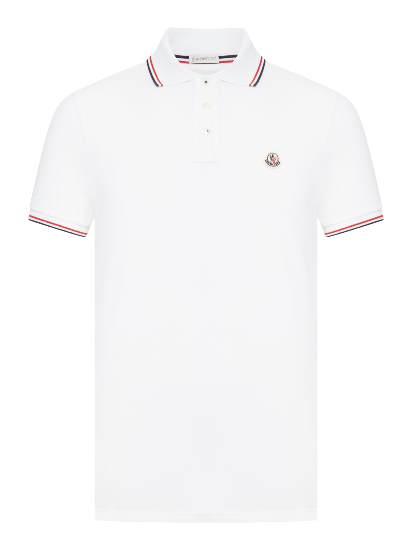 COTTON PIQUET POLO SHIRT WITH TRICOLOUR FINISHES