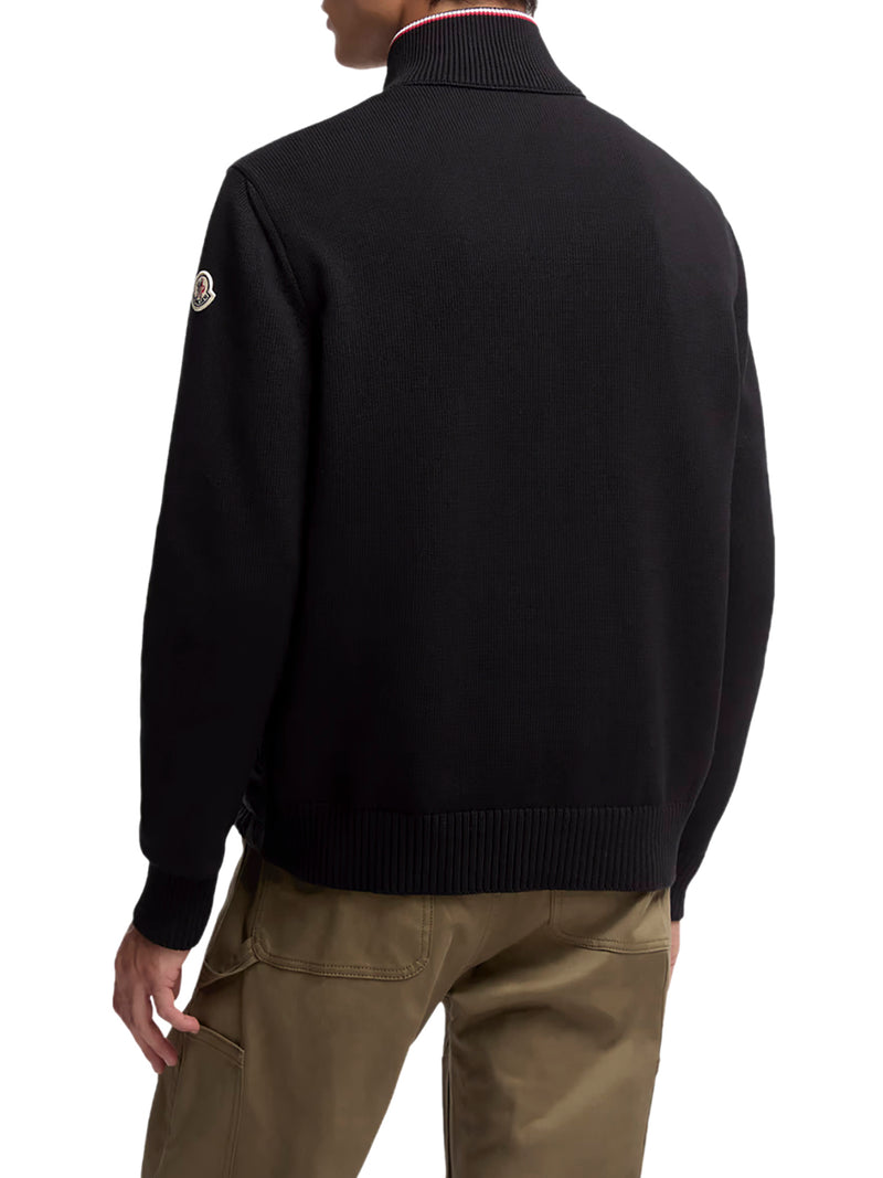 COTTON PADDED CARDIGAN WITH ZIP