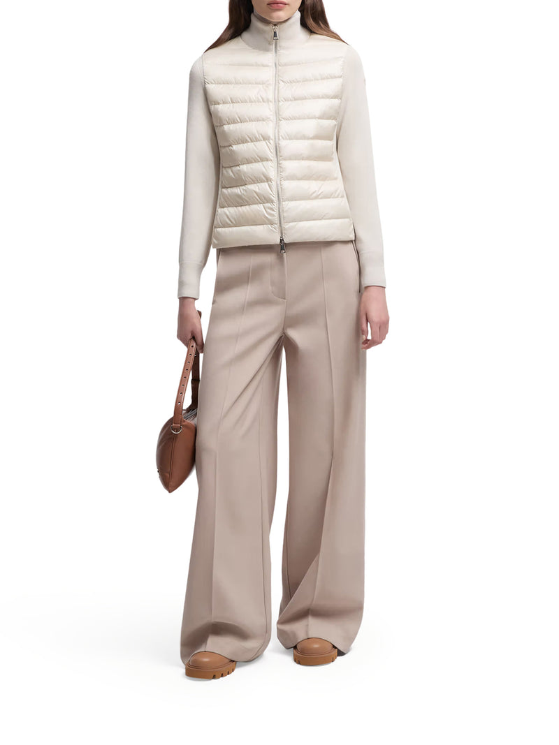 WOOL PADDED CARDIGAN WITH ZIP