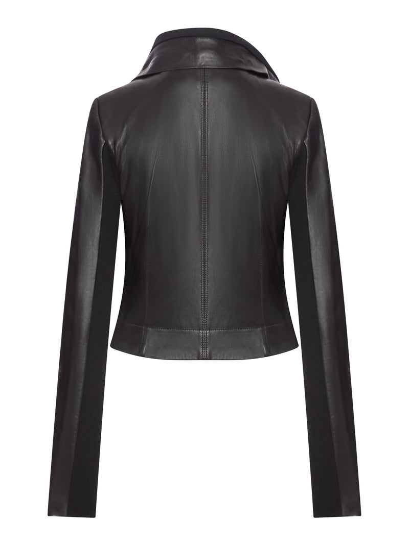 LEATHER BIKER JACKET