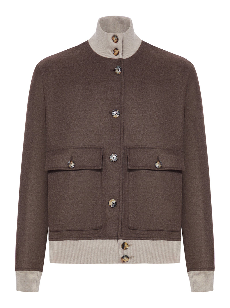 DOUBLE WOOL FLANNEL BOMBER