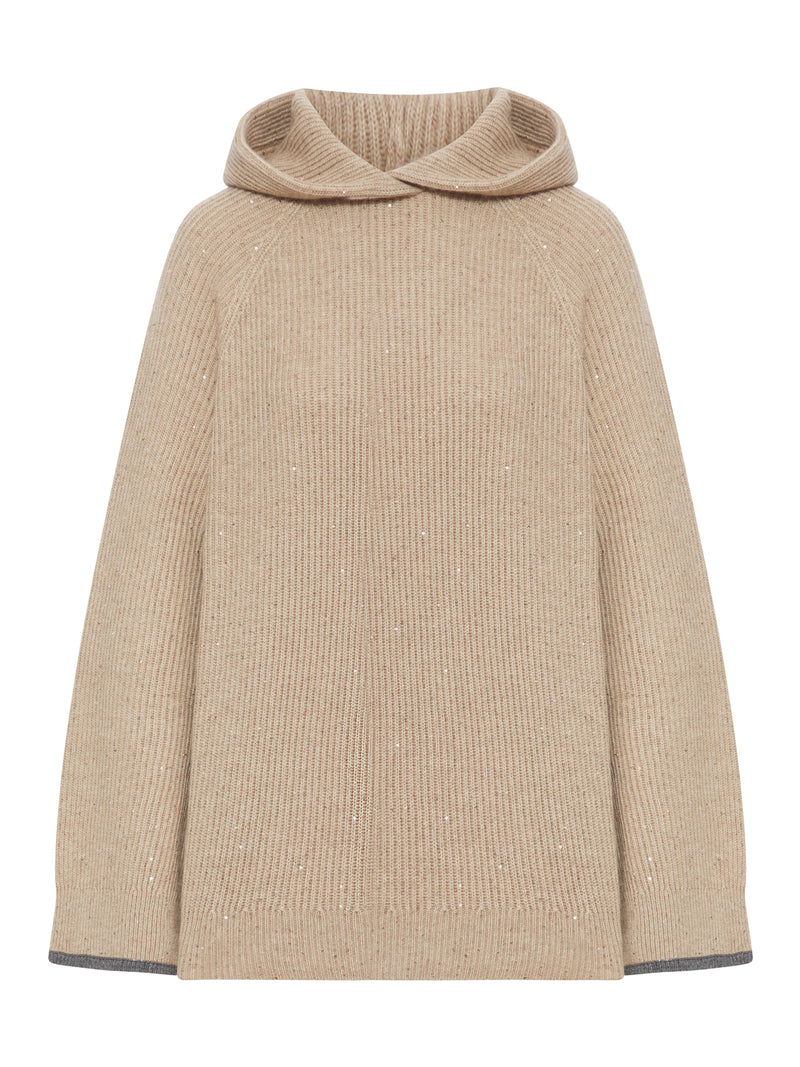 CASHMERE SWEATER WITH HOOD