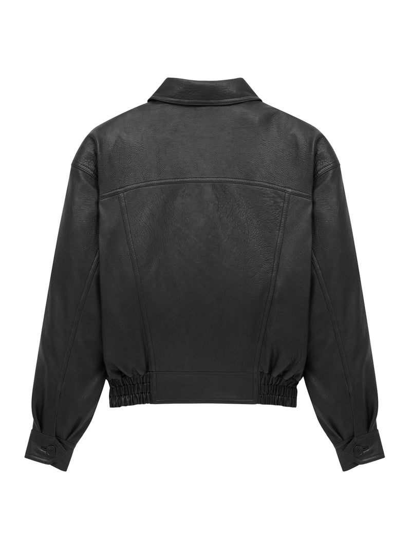 BALLOON LAMBSKIN BOMBER JACKET