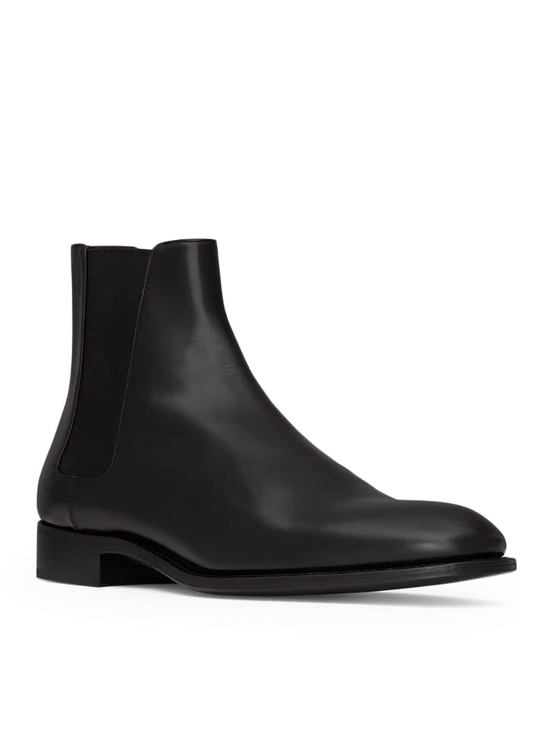 ADRIEN BOX LEATHER CHELSEA BOOTS
