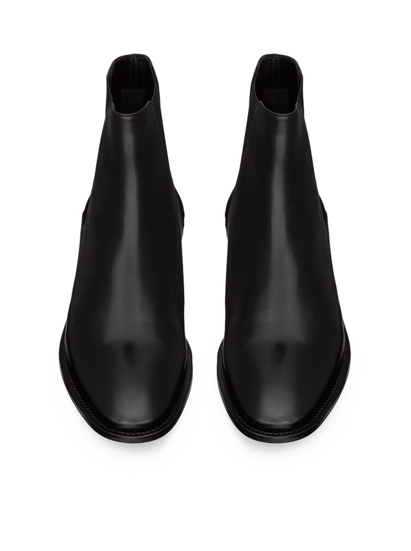 ADRIEN BOX LEATHER CHELSEA BOOTS