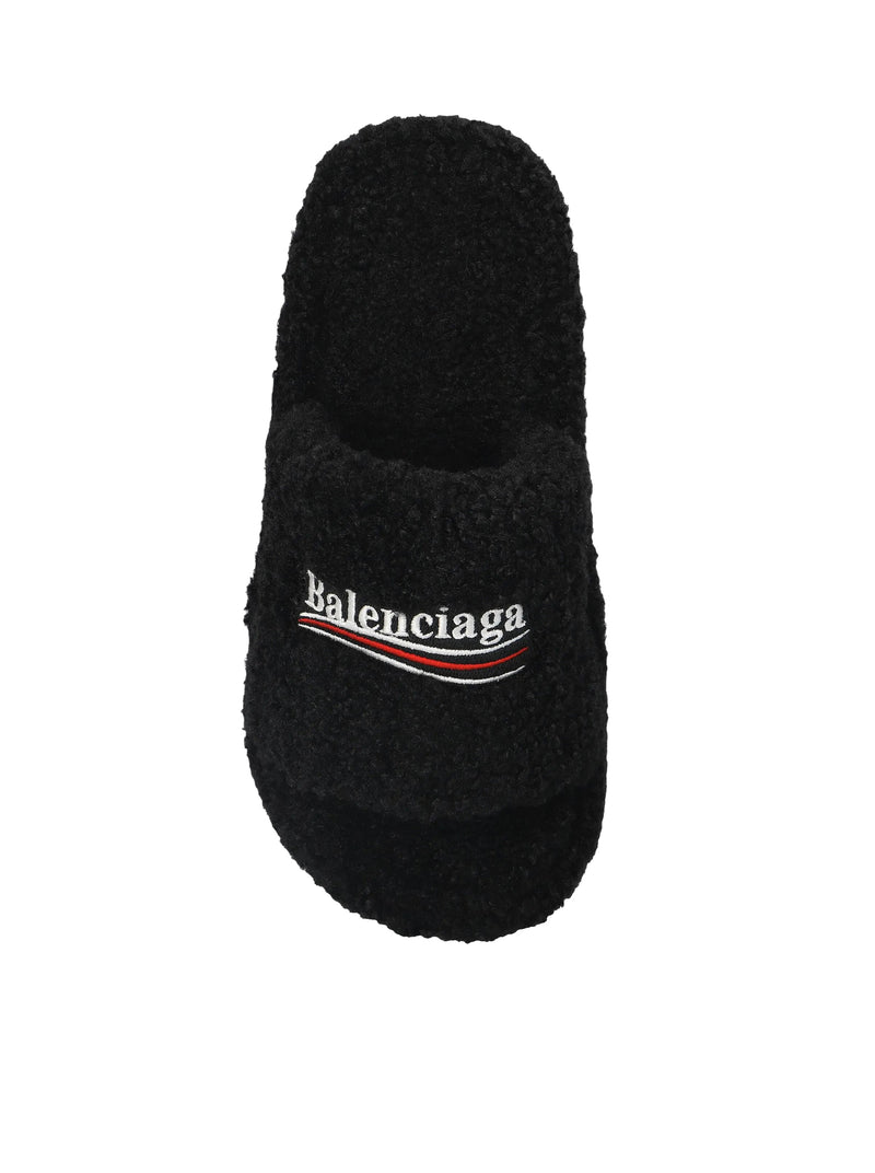 SLIPPERS PLATFORM IN SHEARLING