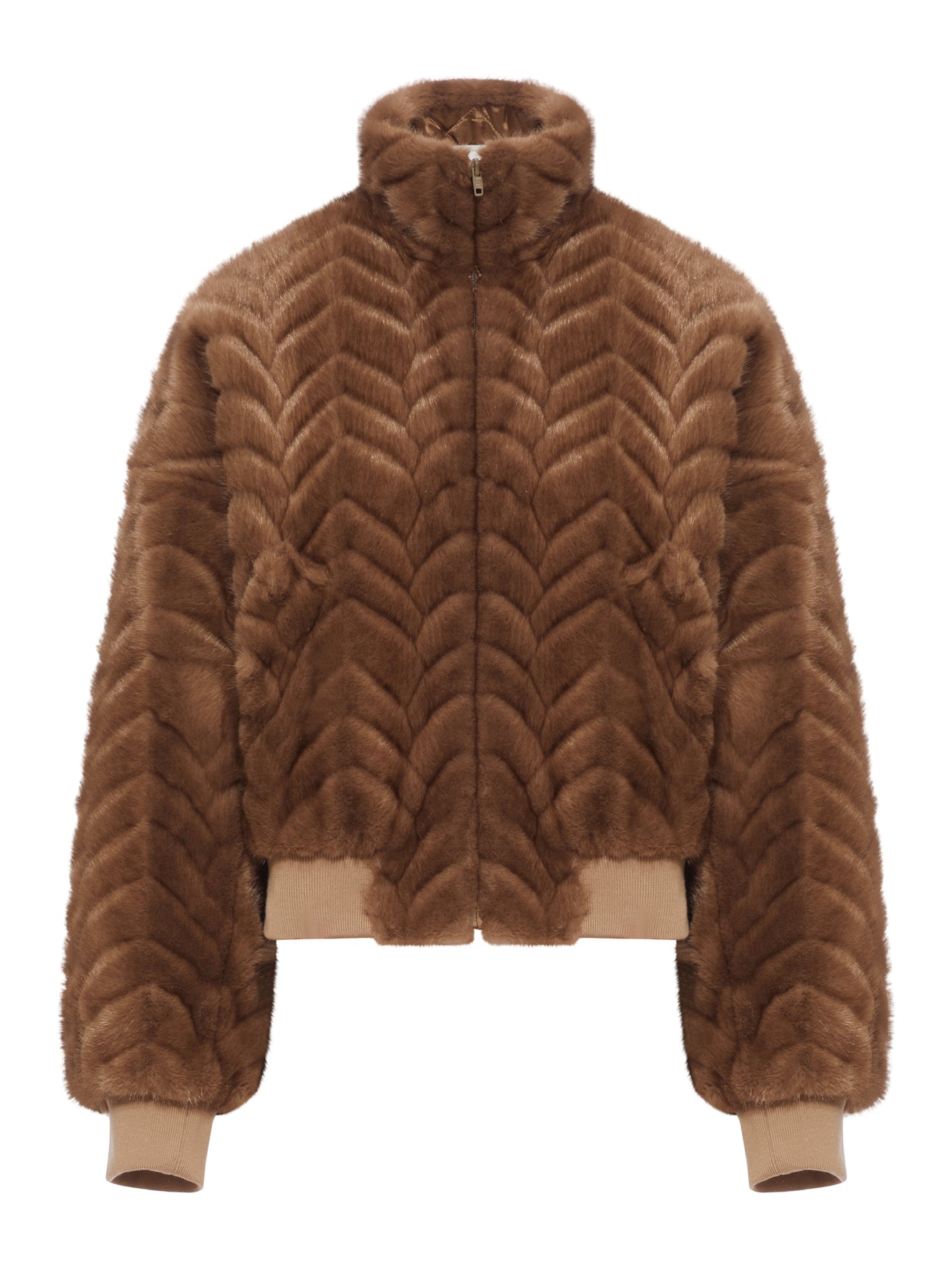 CROPPED JACKET WITH RAISED CABLE PATTERN