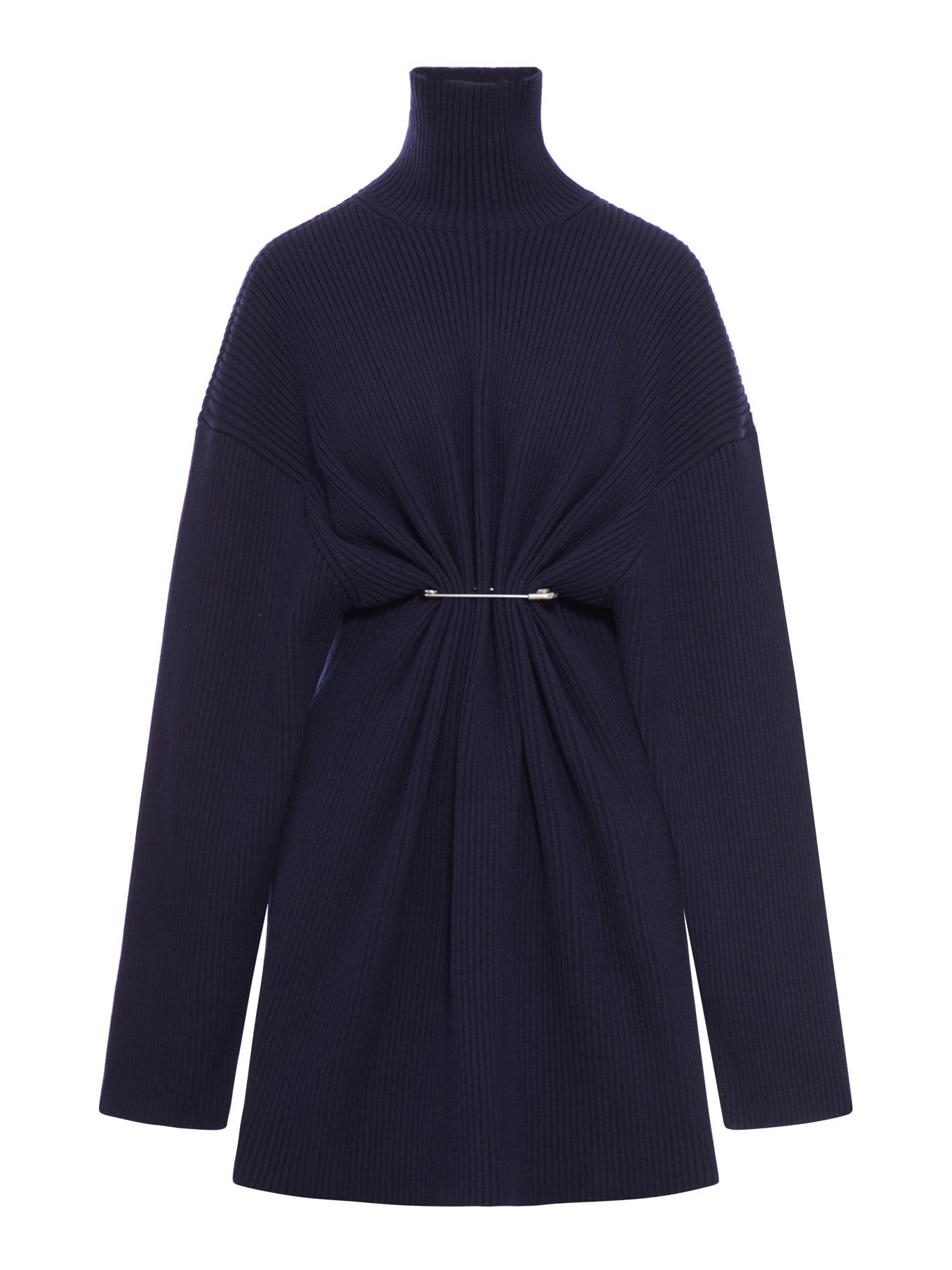 DRAPED KNIT MINI DRESS