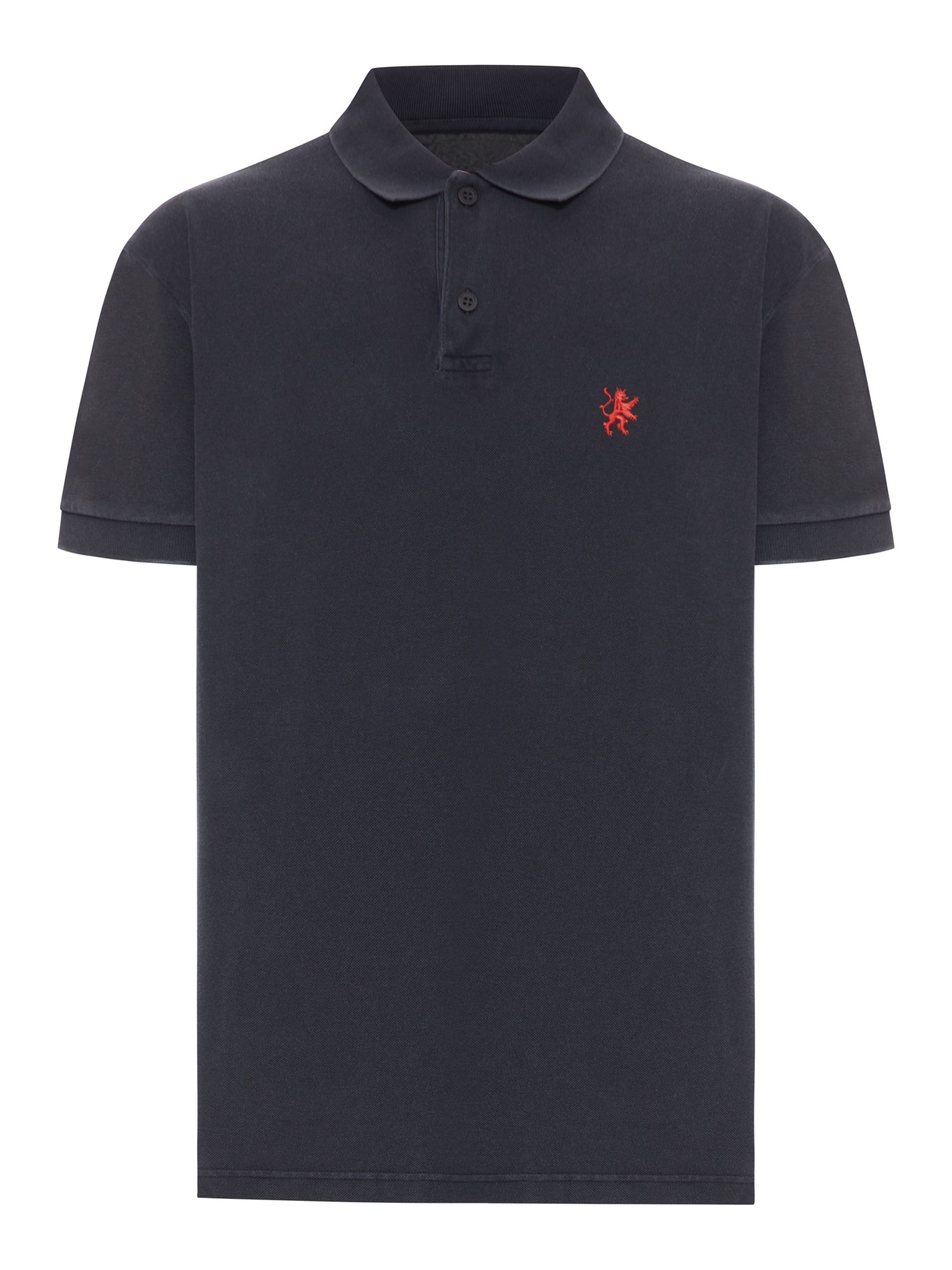 COTTON PIQUET POLO SHIRT WITH LION EMBROIDERY