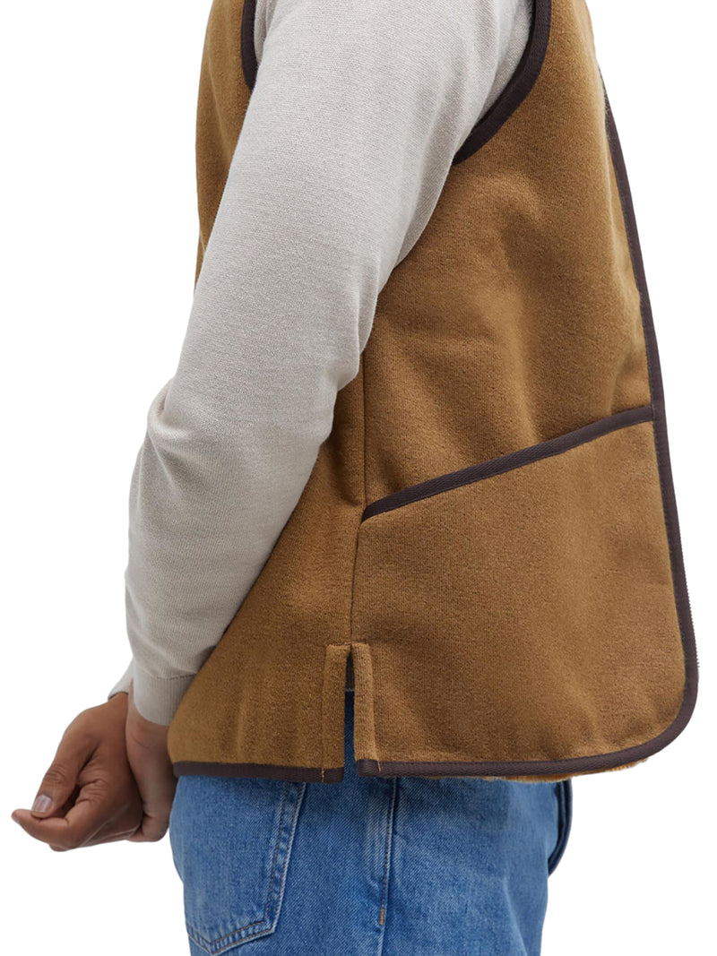 REVERSIBLE FLEECE VEST WITH ZIP