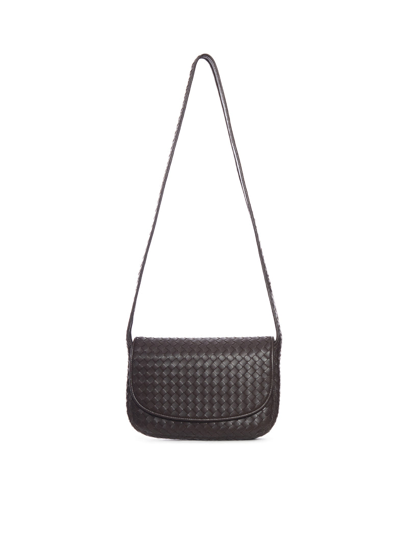 WOVEN LAMBSKIN MESSENGER BAG