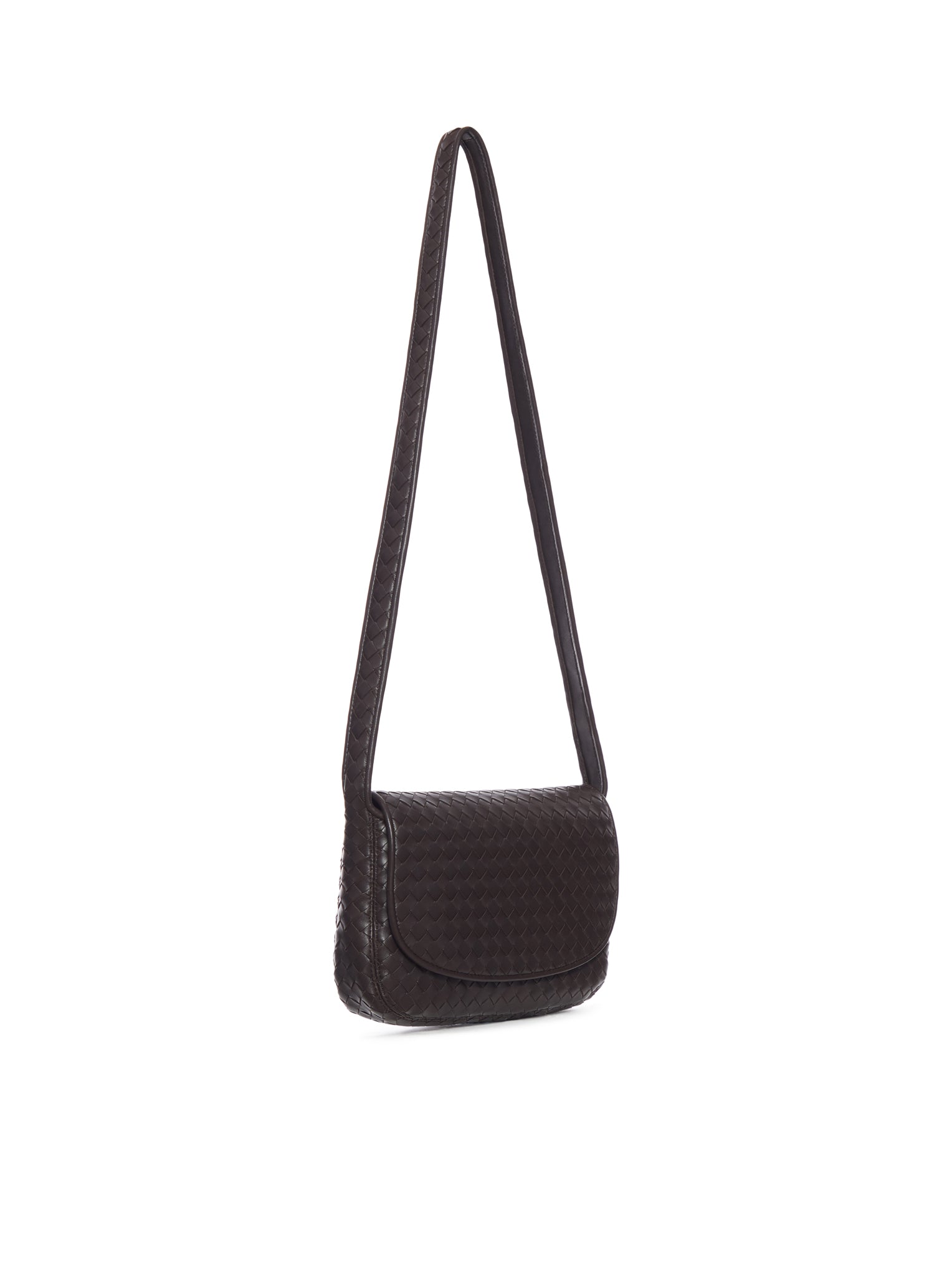 WOVEN LAMBSKIN MESSENGER BAG