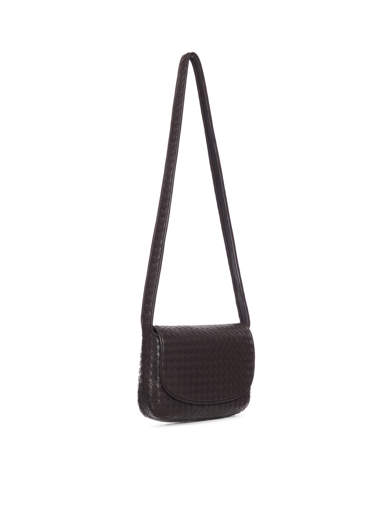 WOVEN LAMBSKIN MESSENGER BAG