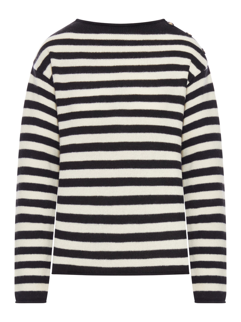 CASHMERE BLEND SWEATER WITH LOGO