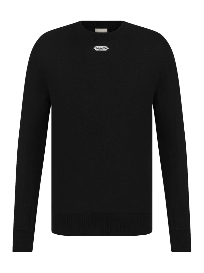 WOOL JERSEY SWEATER WITH CHRISTIAN DIOR PARIS LABEL