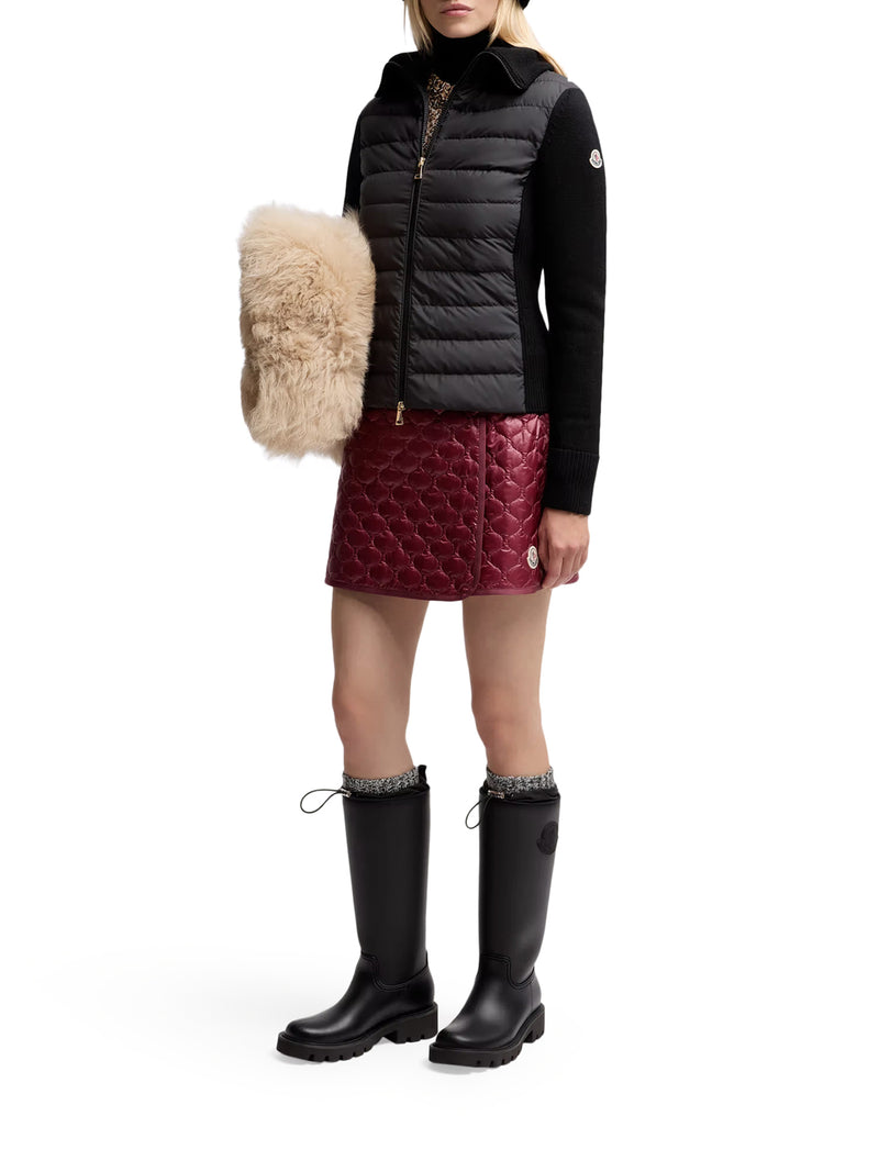 WOOL PADDED CARDIGAN WITH ZIP