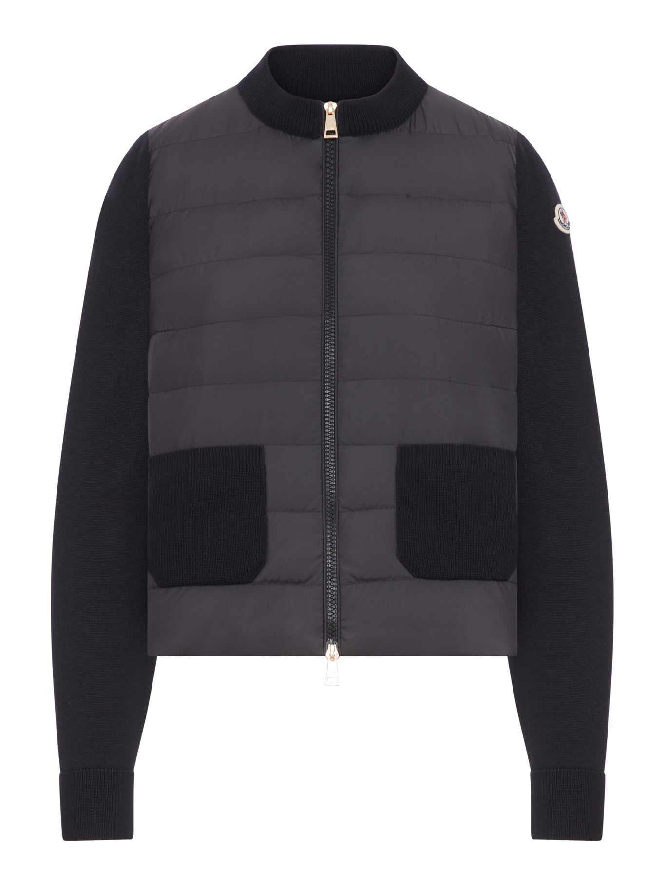 WOOL PADDED CARDIGAN WITH ZIP