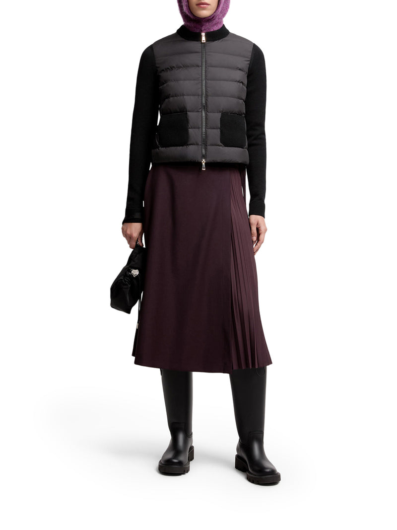 WOOL PADDED CARDIGAN WITH ZIP