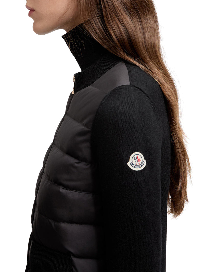 WOOL PADDED CARDIGAN WITH ZIP