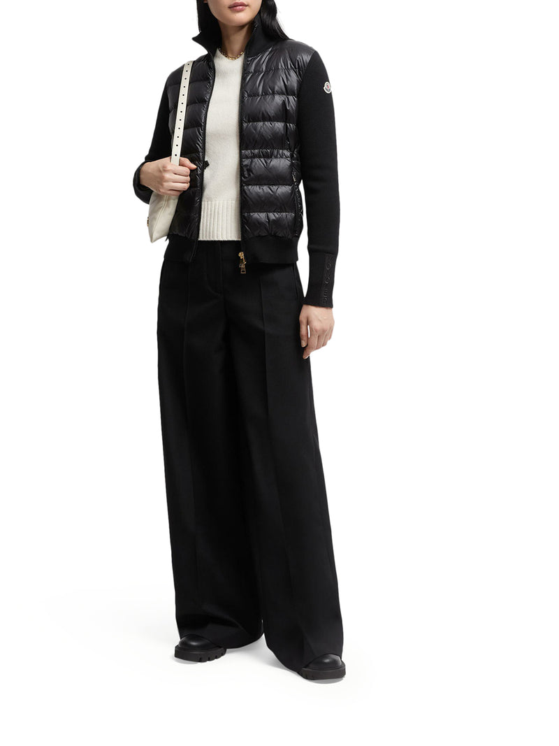 WOOL PADDED CARDIGAN WITH ZIP