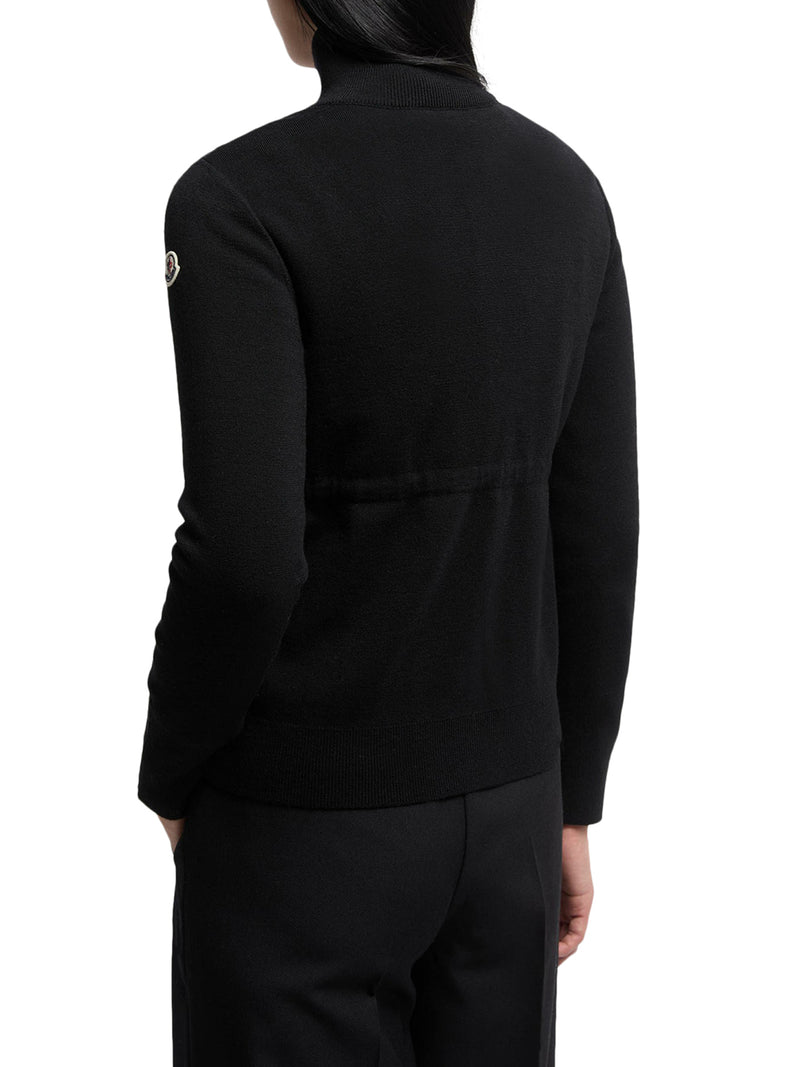 WOOL PADDED CARDIGAN WITH ZIP