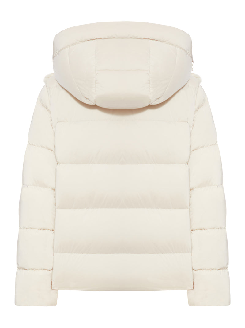 PADDED DOWN JACKET WITH FUR DESIGN