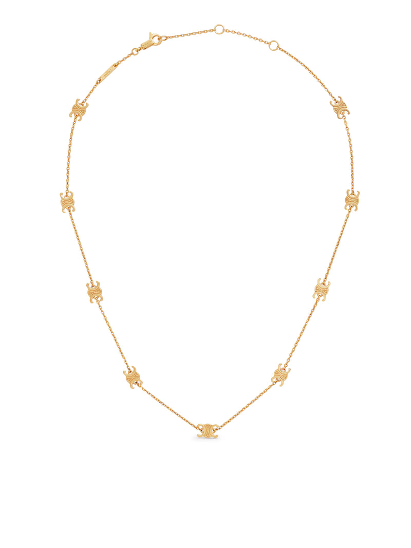 MINI TRIOMPHE NECKLACE IN GOLD-FINISHED BRASS