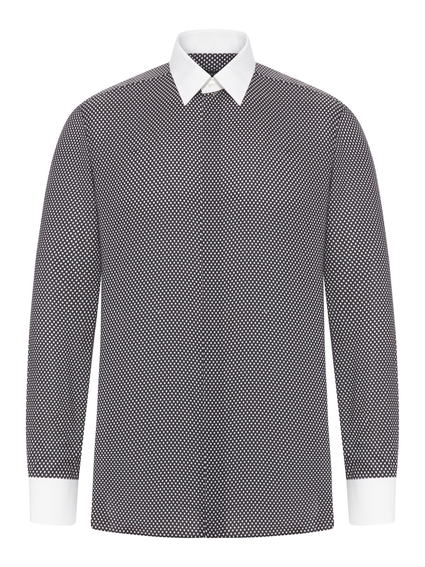 COTTON PRINTED DIAMOND CLASSIC FIT SHIRT