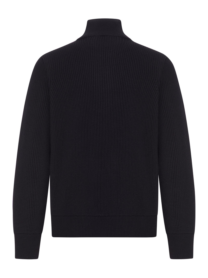 RIBBED WOOL JACKET WITH ZIP