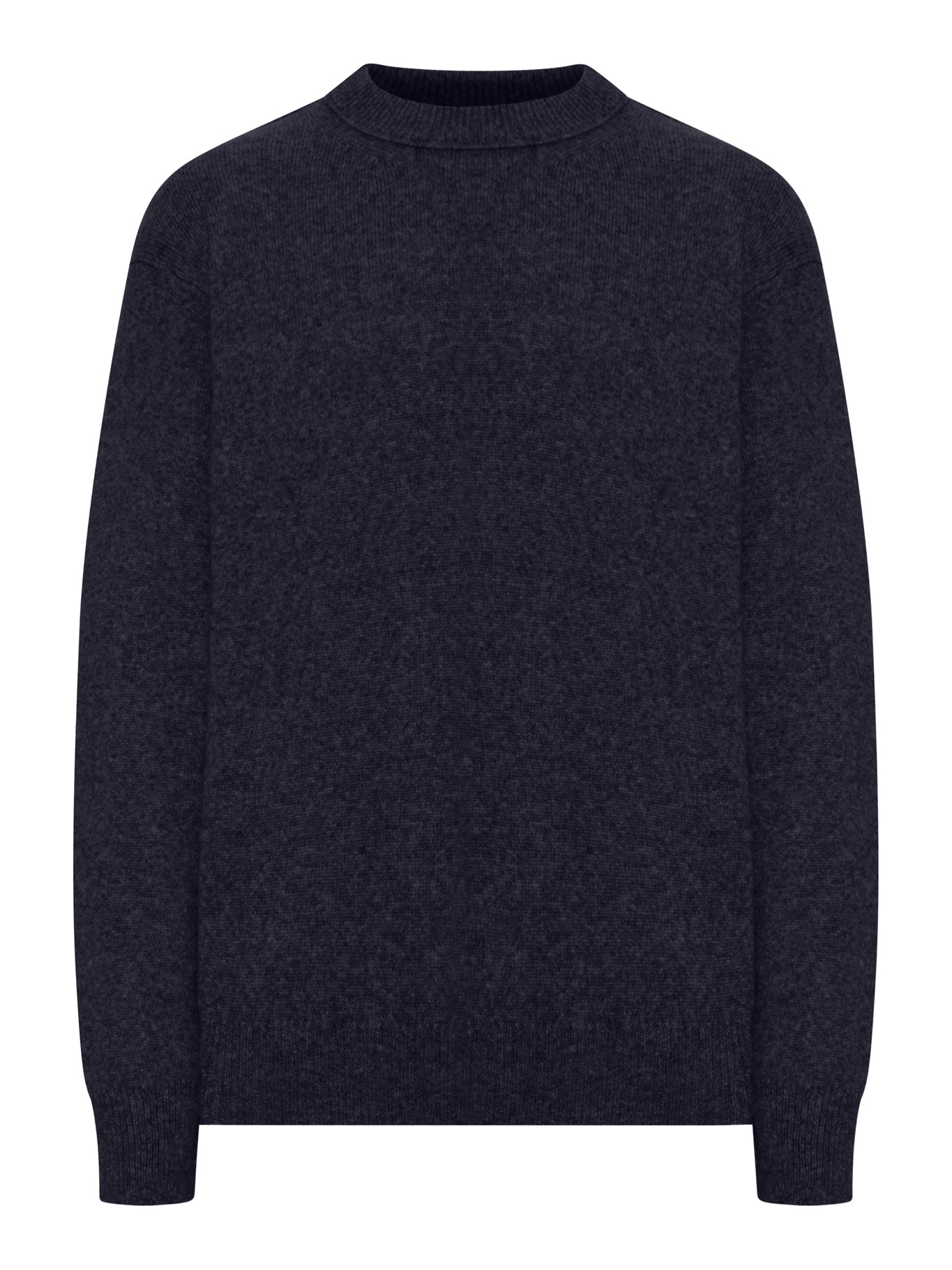 CREW NECK SWEATER IN MELANGE EFFECT WOOL