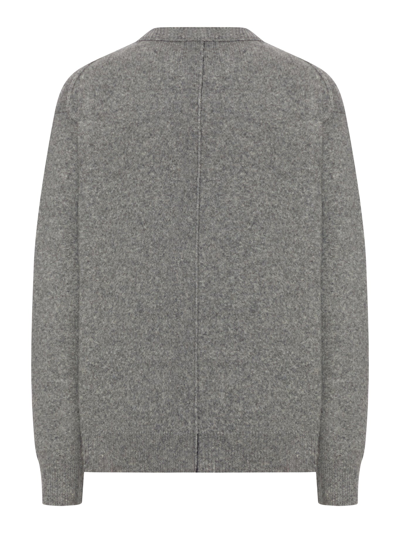 CREW NECK SWEATER IN MELANGE EFFECT WOOL