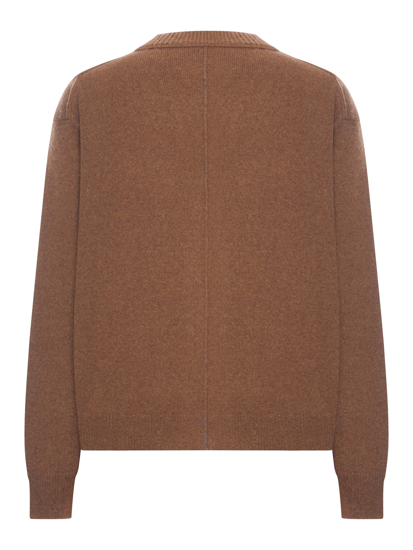 WOOL CARDIGAN WITH CONTRAST STITCHING