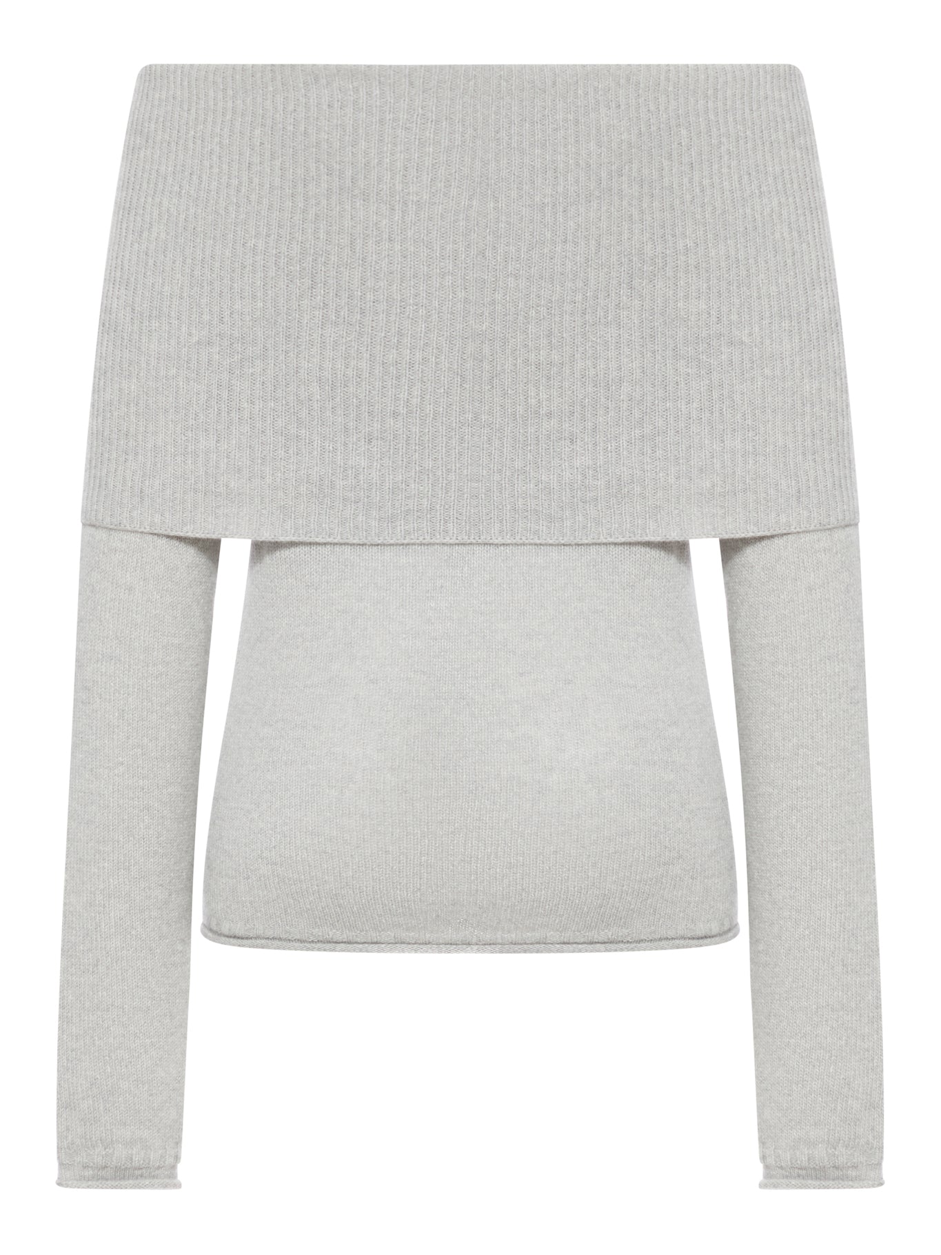 RIBBED BOAT NECK SWEATER