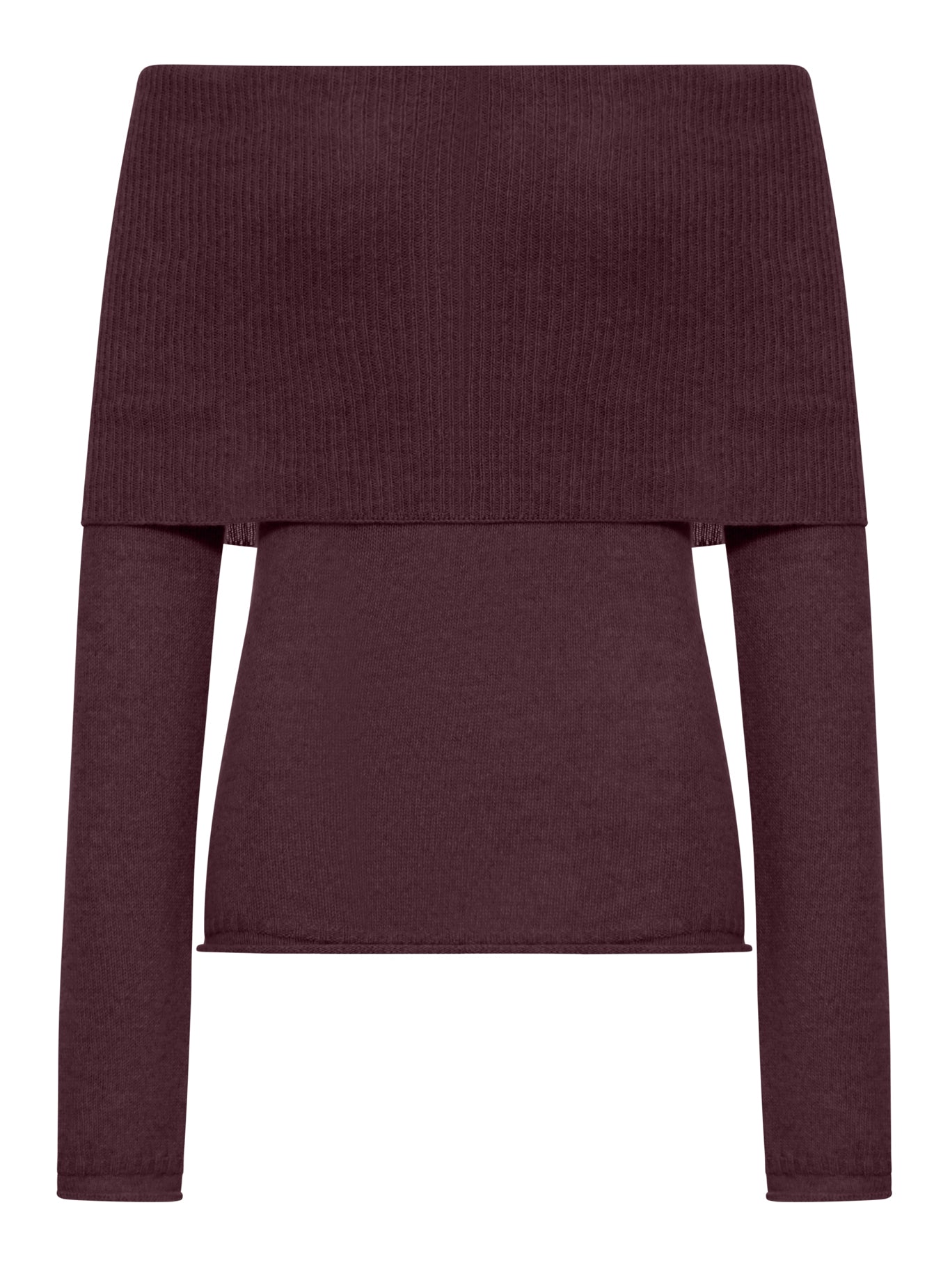 RIBBED BOAT NECK SWEATER