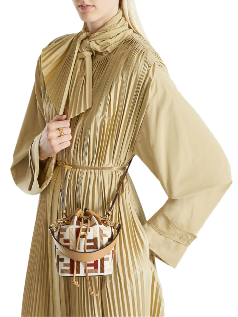 MON TRESOR MINI CANVAS BAG WITH FF EMBROIDERY