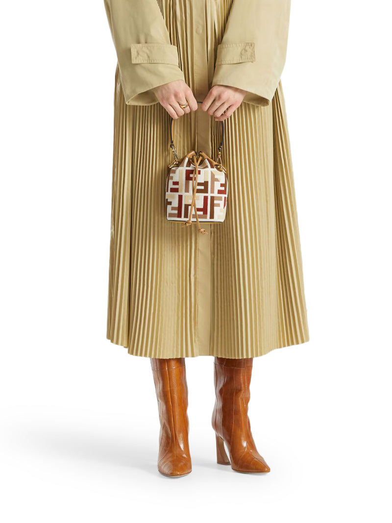 MON TRESOR MINI CANVAS BAG WITH FF EMBROIDERY