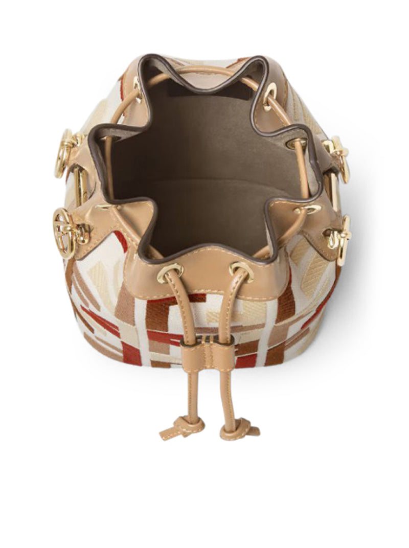 MON TRESOR MINI CANVAS BAG WITH FF EMBROIDERY