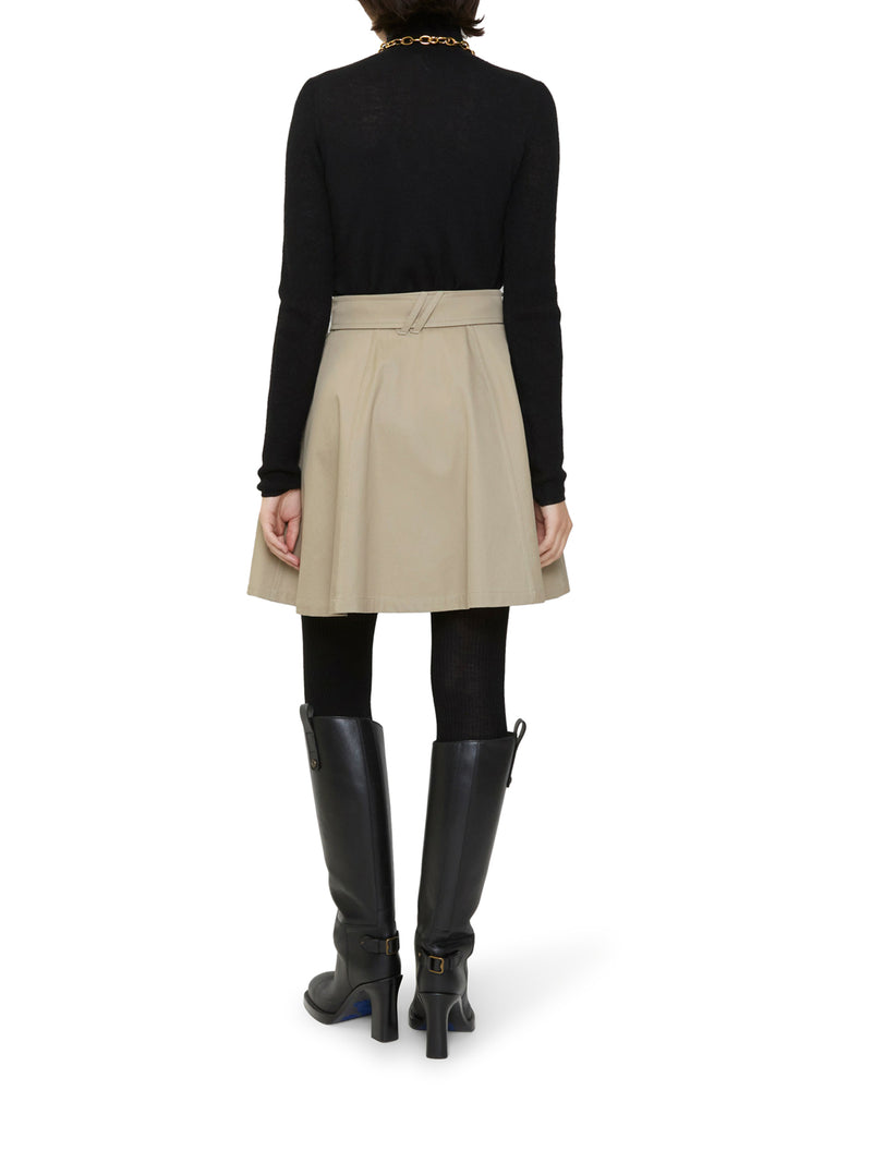 GABARDINE TRENCH MINISKIRT